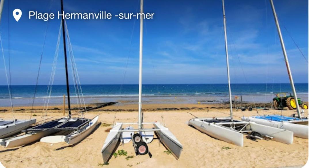 A Casa Mia Plage Hermanville-sur-Mer Esterno foto